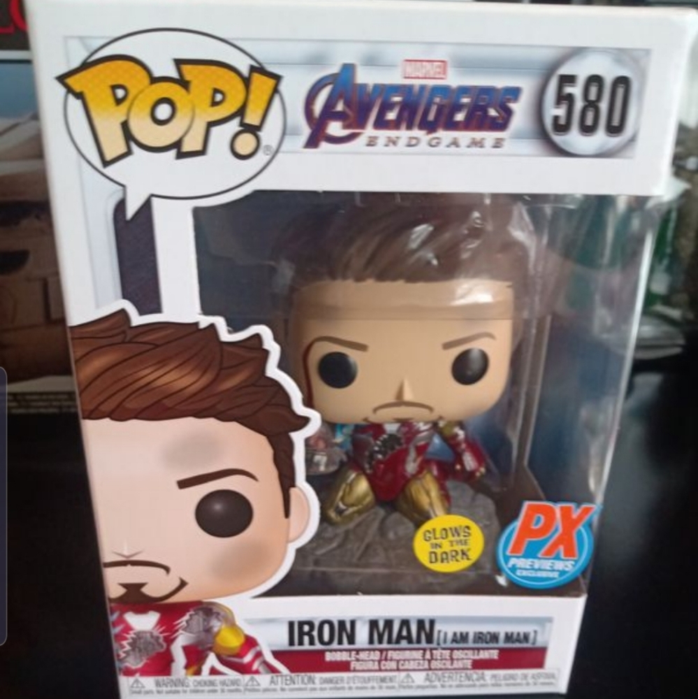 Funko Pop GITD Iron Man (I Am Iron Man) PX Ex #580